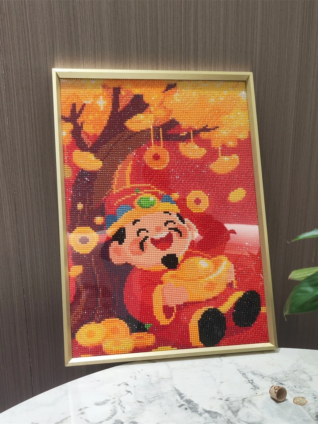 

Handmade Diamond Embroidery Frame Wealth God Diamond Painting 2026 New Festive Style Cross Stitch Artwork for Living Room