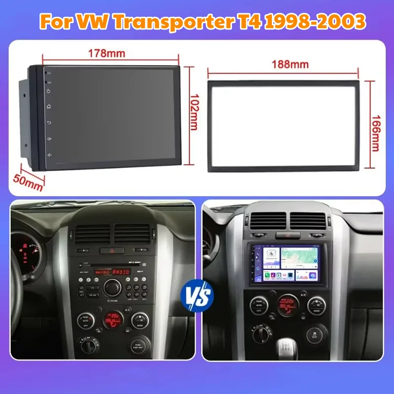 Car Stereo Radio For VW Transporter T4 1998-2003 Multimedia Player 7