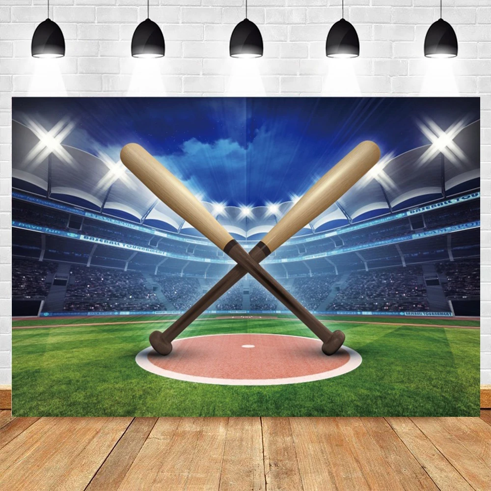 ภาพพื้นหลังวันเกิดของเด็กชายเบสบอลสำหรับถ่ายภาพสนามกีฬาทารกแรกเกิดฉากหลังของตกแต่งปาร์ตี้วันเกิดสตูดิโอถ่ายภาพ