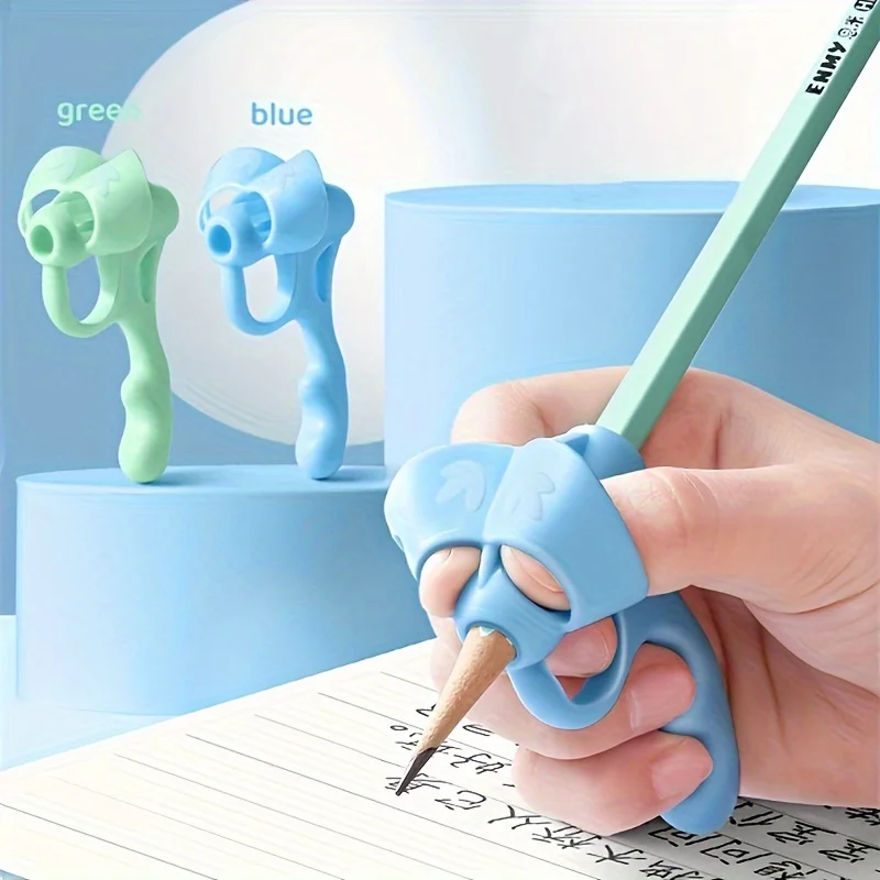 

Two Pen Grip Correction Tools, Writing Posture Aids, Soft Rubber Pencil Holders, Handwriting Correction Assistants
