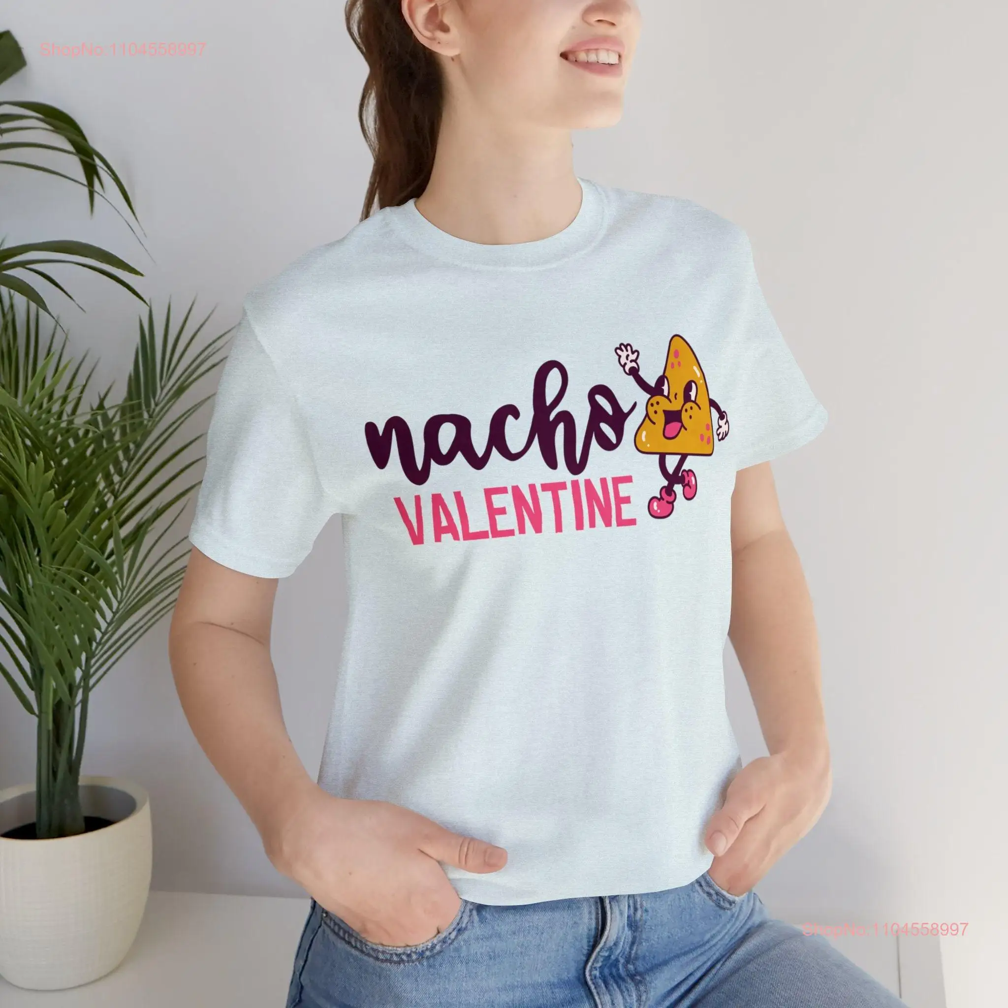 Nacho Valentine Jersey  T Shirt Retro Food Tortilla Chip Funny Valentine's Day long or short sleeves