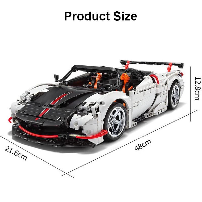 1812PCS Technical Paganied Huayra Spyder Convertible Sports Car Building Blocks Zonda Speed Racing Vehicle Bricks Toys For Boys