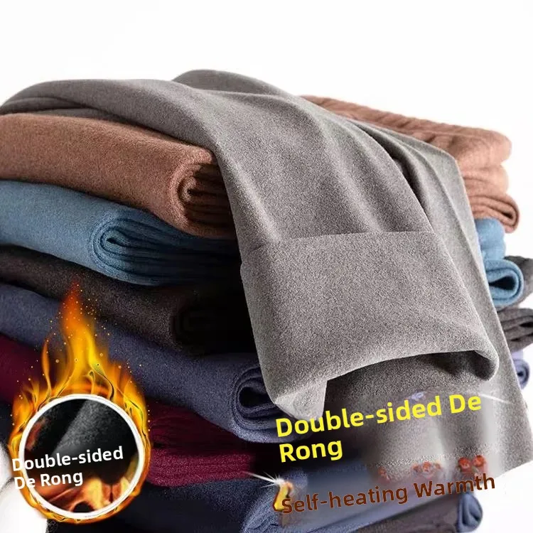 

Double-Sided German Velvet Men's Thermal Pants Inner Wear Autumn Winter Fleece Heating Constant Temperature Large Size Bottom...