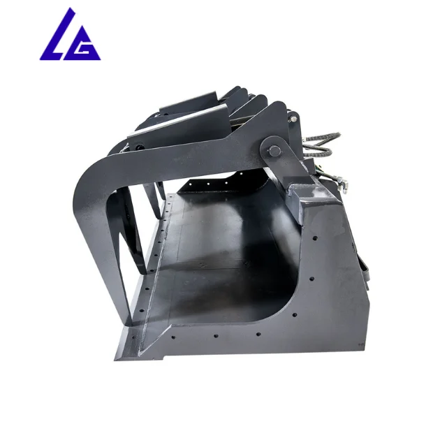 Ligong durable multi-functional skid steer attachment grapple bucket rake grapple for S450