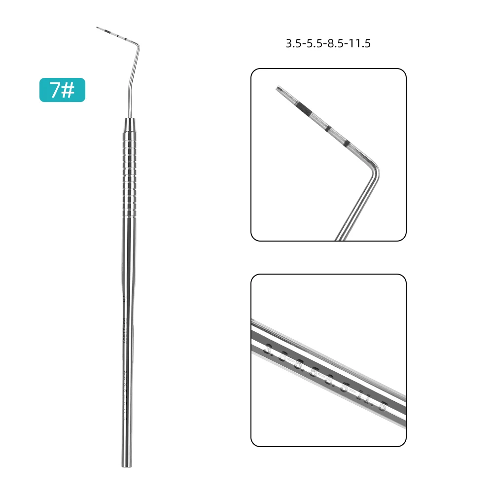 JOY DENTAL 1 Stück Zahnärztliche Graduierte Parodontalsonde aus 304 Edelstahl, Zahnärztliches Instrument, Endodontisches Equipment, Sonde 16cm mit Skala – Detail 13