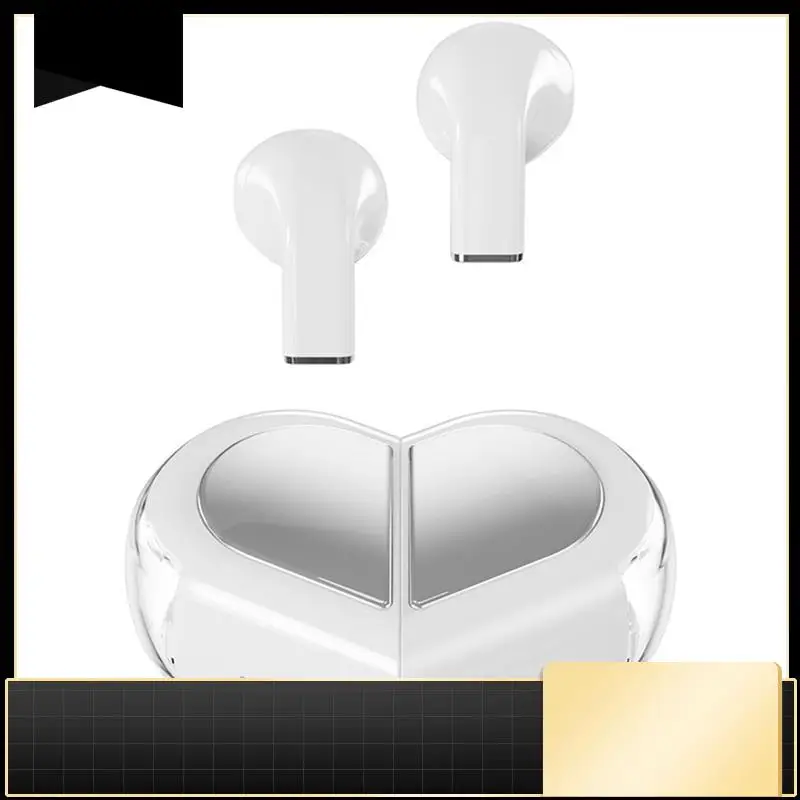 

Wireless Bluetooth 5.3 Earphones Heart Shaped TWS Heart Shaped In-Ear Earbuds Couple Earphones Gamer Earphones-N33R