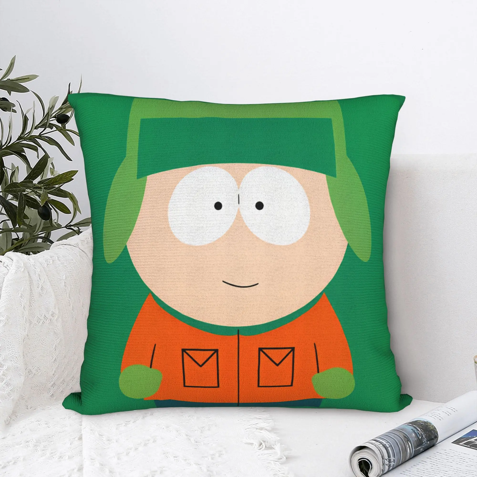 S-south Anime P-park  Pillow Cover  Graphic Cushion Cover Novelty Pillow Case For Chair Sofa Home Decor