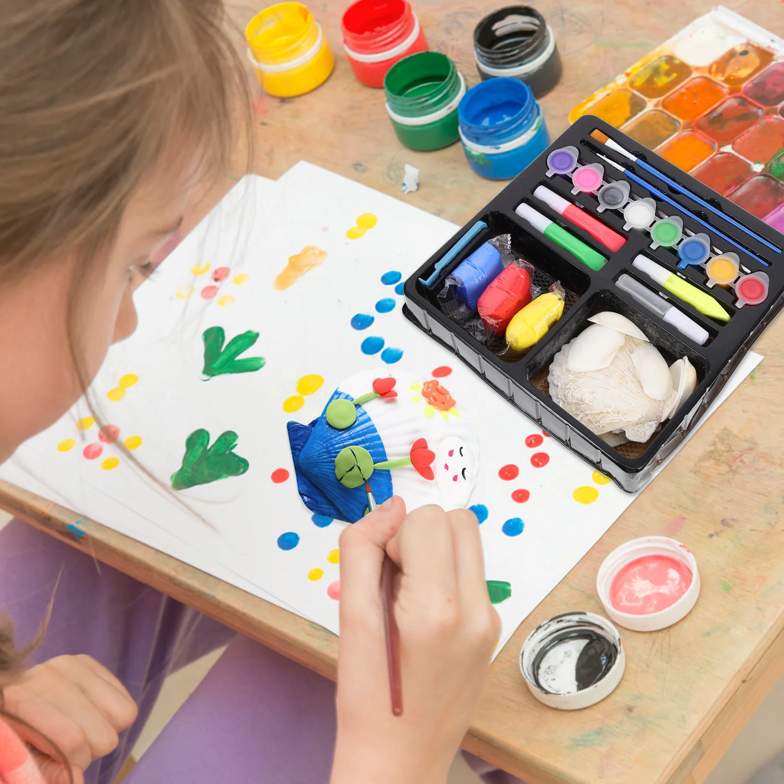 1 ensemble de jouets de Graffiti créatifs pour enfants, Kit de peinture à la main, fournitures de coloriage, capacité pratique éducative