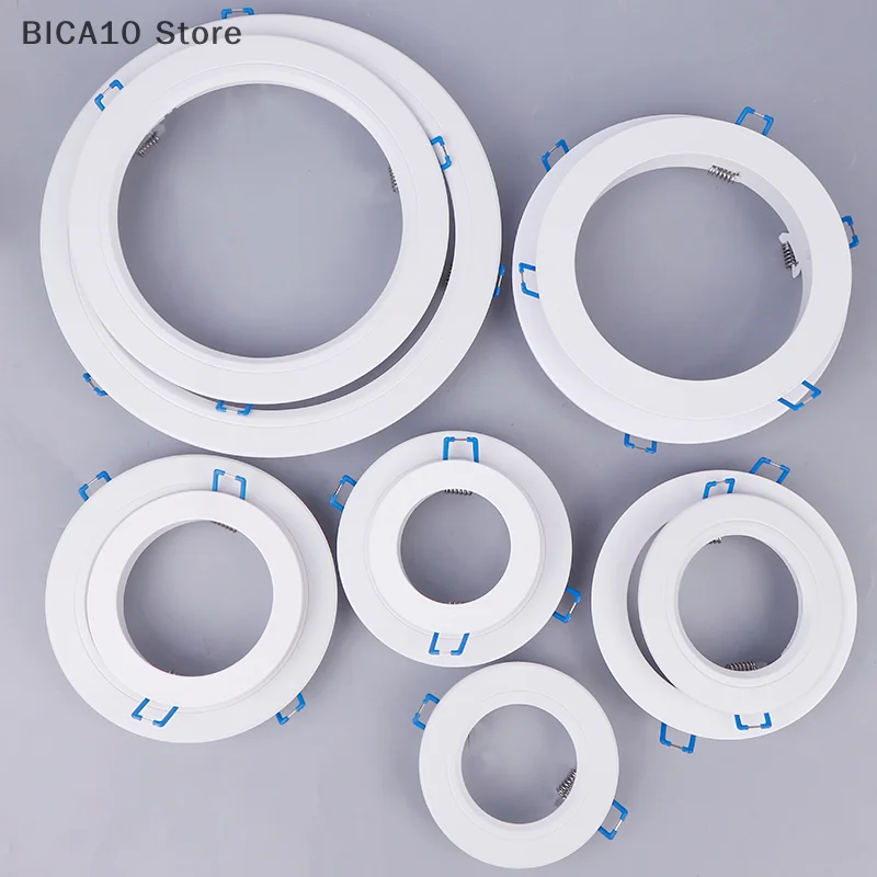 LED Downlight Spotlight Brackets Light Stand Adapters Lamp Shade Rings Hole Enlarge White Outer Frames Cut Out Remedial Circles
