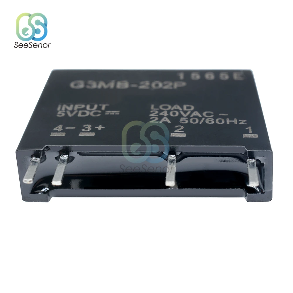 Smart Electronics Solid State Relay Module G3MB-202P DC-AC PCB SSR In 5V/12V/24VDC Out 240V AC 2A