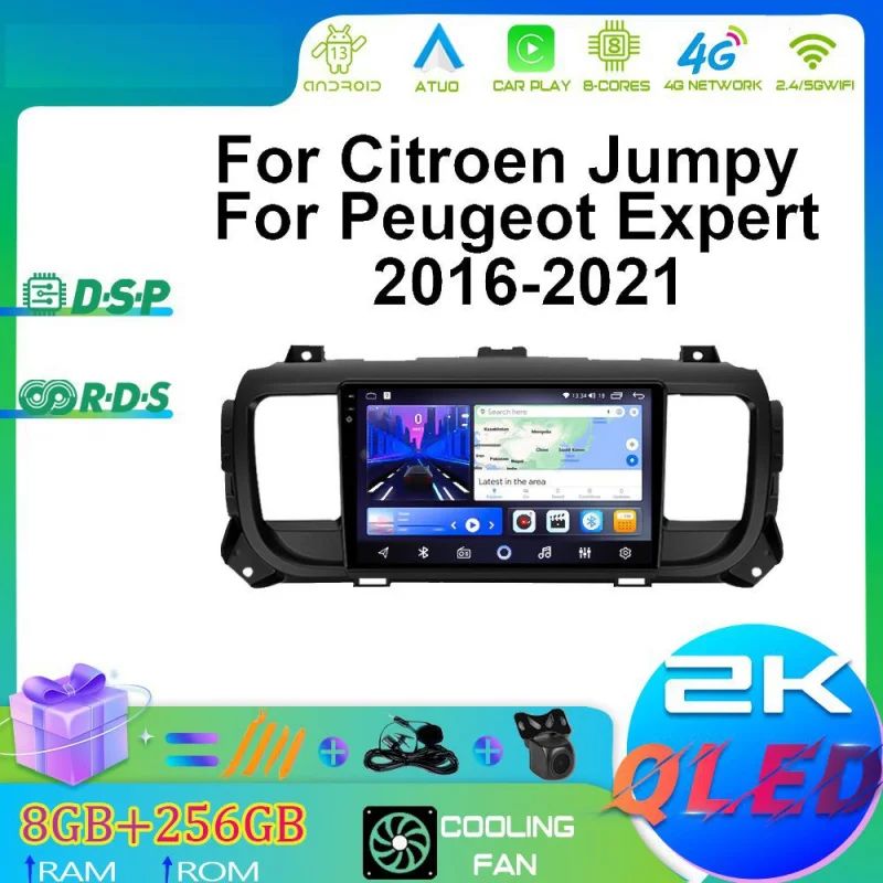 

For Citroen Peugeot Expert 2016-2021 Car Multimedia Player Android Car Player GPS WIFI Carplay 4G Car Radio Navigation Stereo