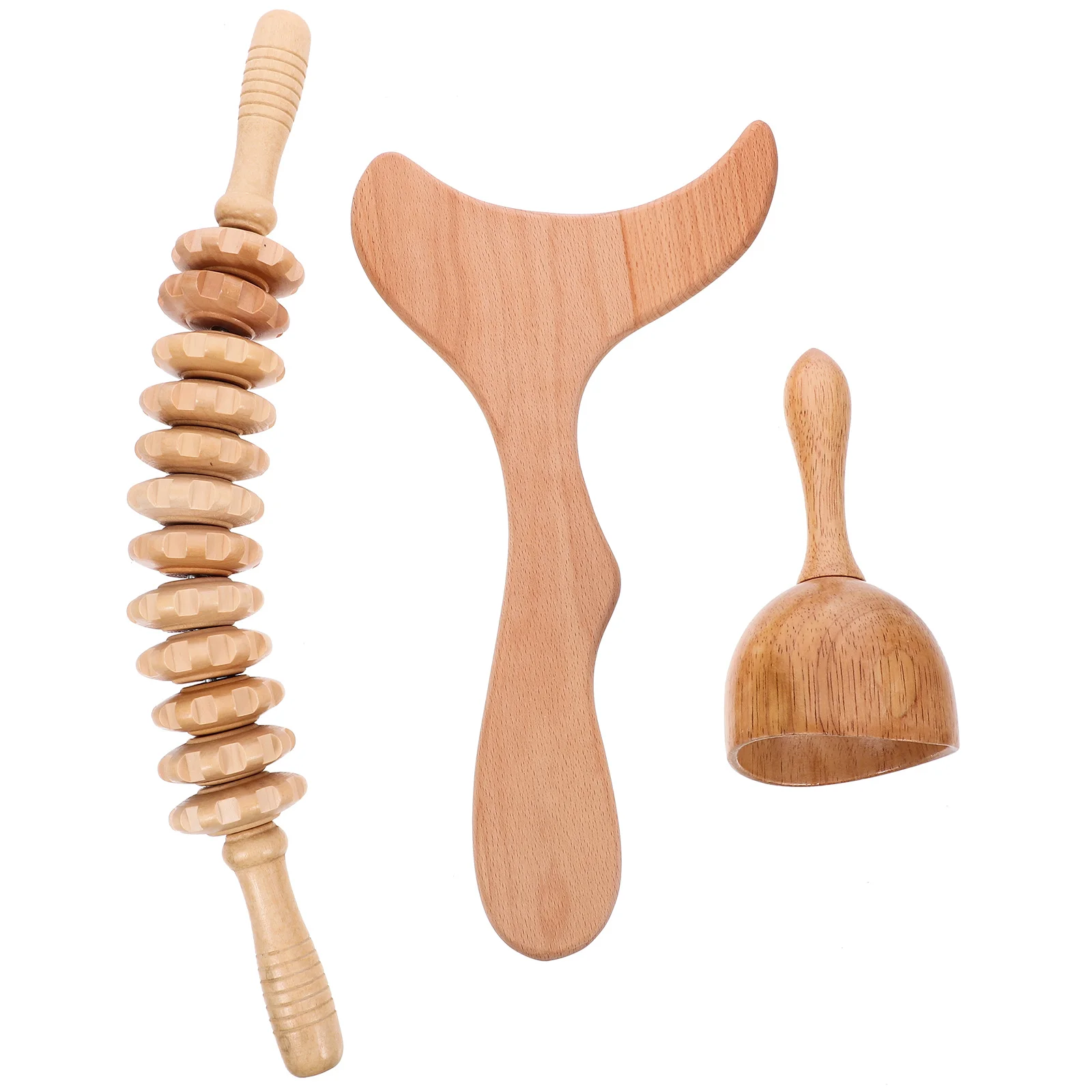 

Massage Stick Kit Body Massager Reusable Tool Sculpting Tools Wood Daily Use Massaging Board Foot
