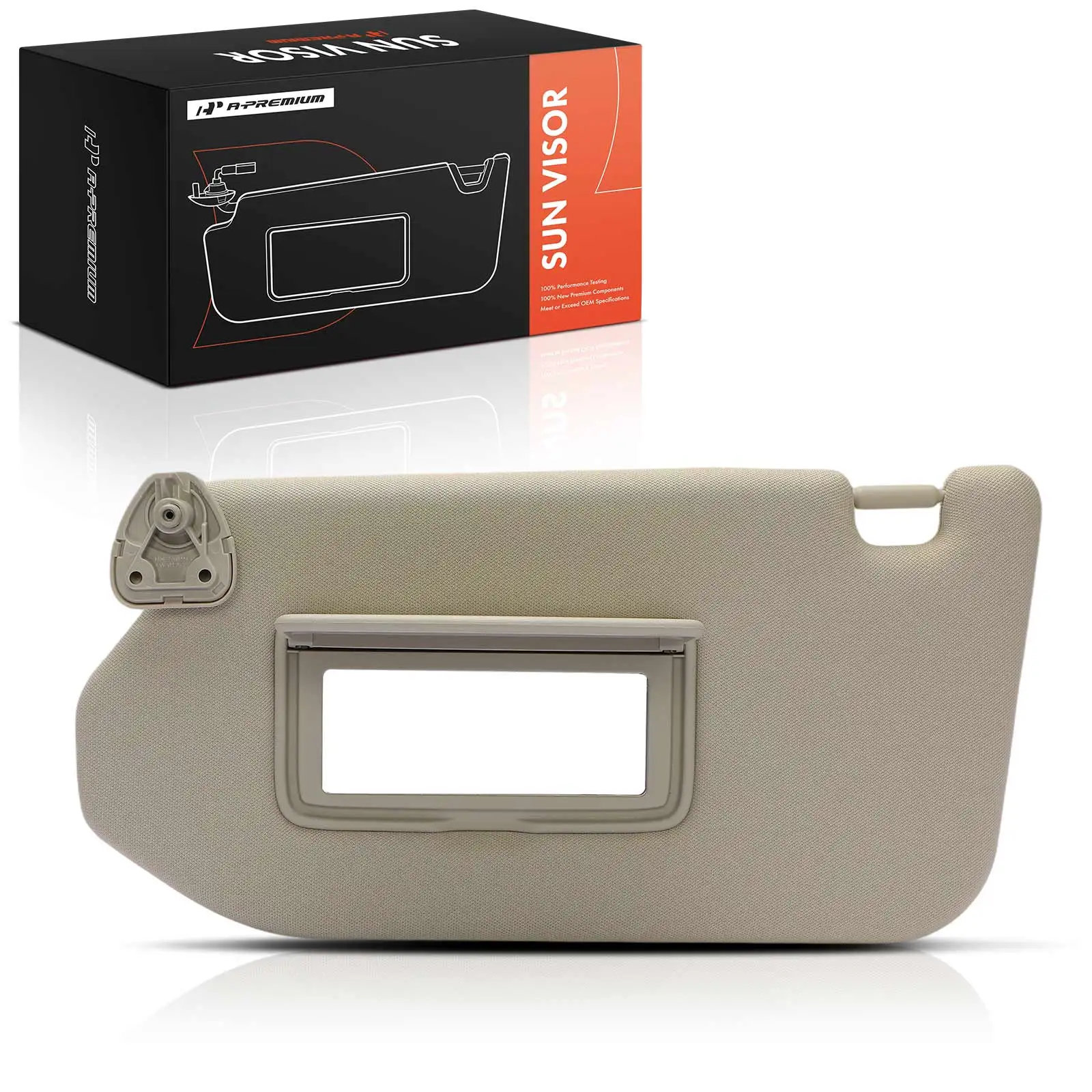 A-Premium Gray Left Driver Side Sun Visor for Nissan Pathfinder 2019-2020