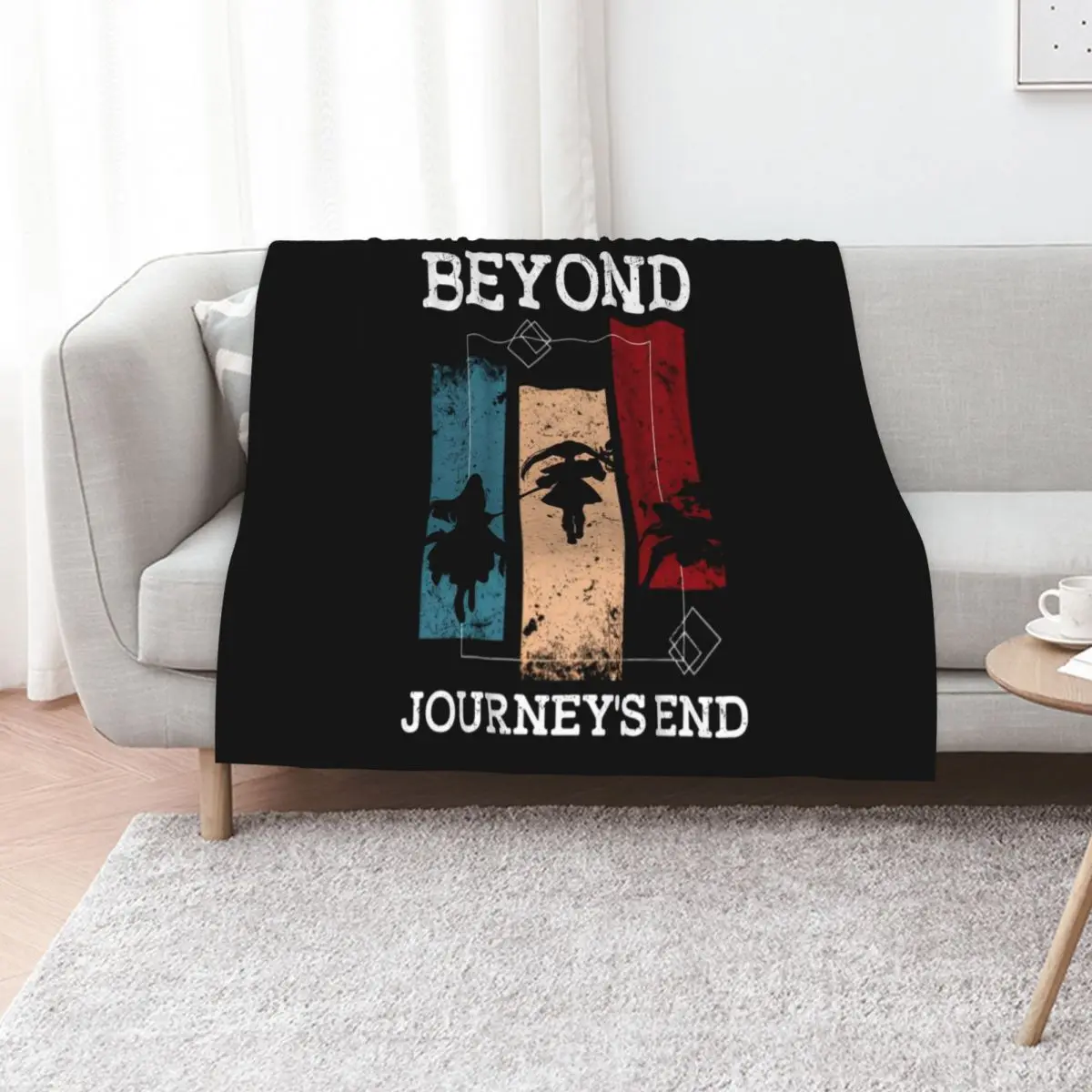 Frieren - All Main Characters Frieren Party with Fern and Stark from Sousou no Frieren Anime SNF-168 Throw Blanket