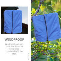 2Pcs Parrot Cage Cover Blue High Grade Cloth Bird Cage Protector for Dust Proof Windproof Rain Sunshade Light Blocking
