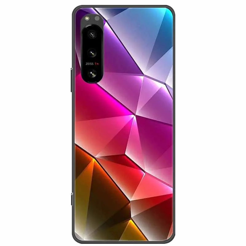 For Sony Xperia 5 Case Marble Silicone Soft TPU Phone Cover for Sony Xperia 5 II / 5 III Cases Black Bumper Xperia5 5ii Coques