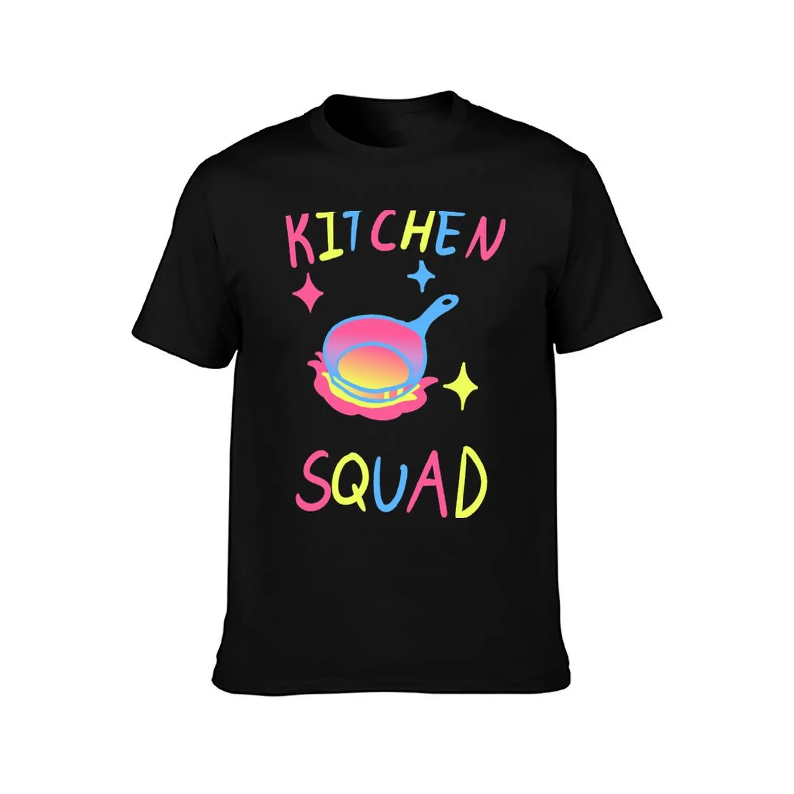 Kitchen Squad T-Shirt Summer Casual Cotton Tee Oversized Streetwear Tops Vintage Graphic Print Loose Fit Short Sleeve