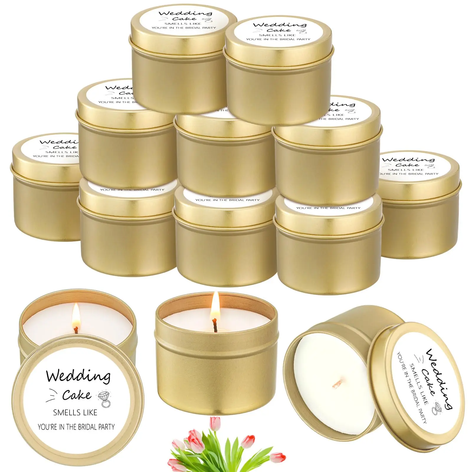 1-8Pcs Bridesmaid Proposal Gifts Smells Like You're in The Bridal Party Candles Bridesmaid Gifts Natural Soy Wax Candles for Bes