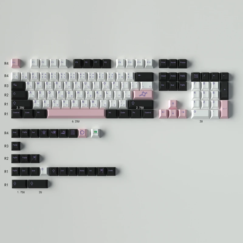 GMK Senpai Keycaps 130 Keys Cherry Profile PBT Matrial Dye Sublimation For MX Switch Mechanical Keyboard Japanese Keycap