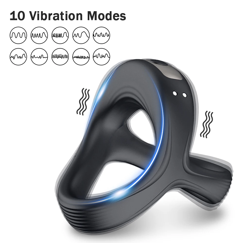 Vibrator Cockring Penis Ring Cock Ring on for Man Delay Ejaculation Sex Toys for Men Couple Rings Penisring Toys for Adults 18+