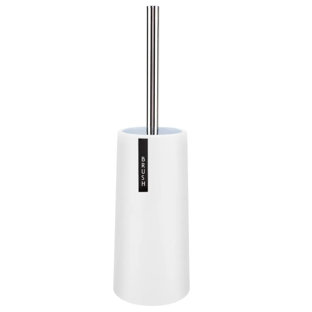 PP ABS Stainless Steel Toilet Brush White Black Gray Blue Long Handle Toilet Bowl Scrubber Freestanding Design Easy Clean