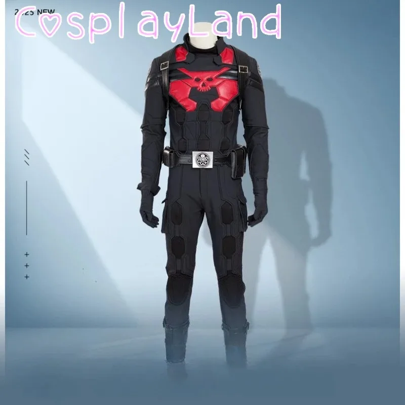 

Superhero Captain Cosplay Costume Hydra Men Suit Christmas Halloween Party Costumes Top Pants Helmet Outfit Custom Made