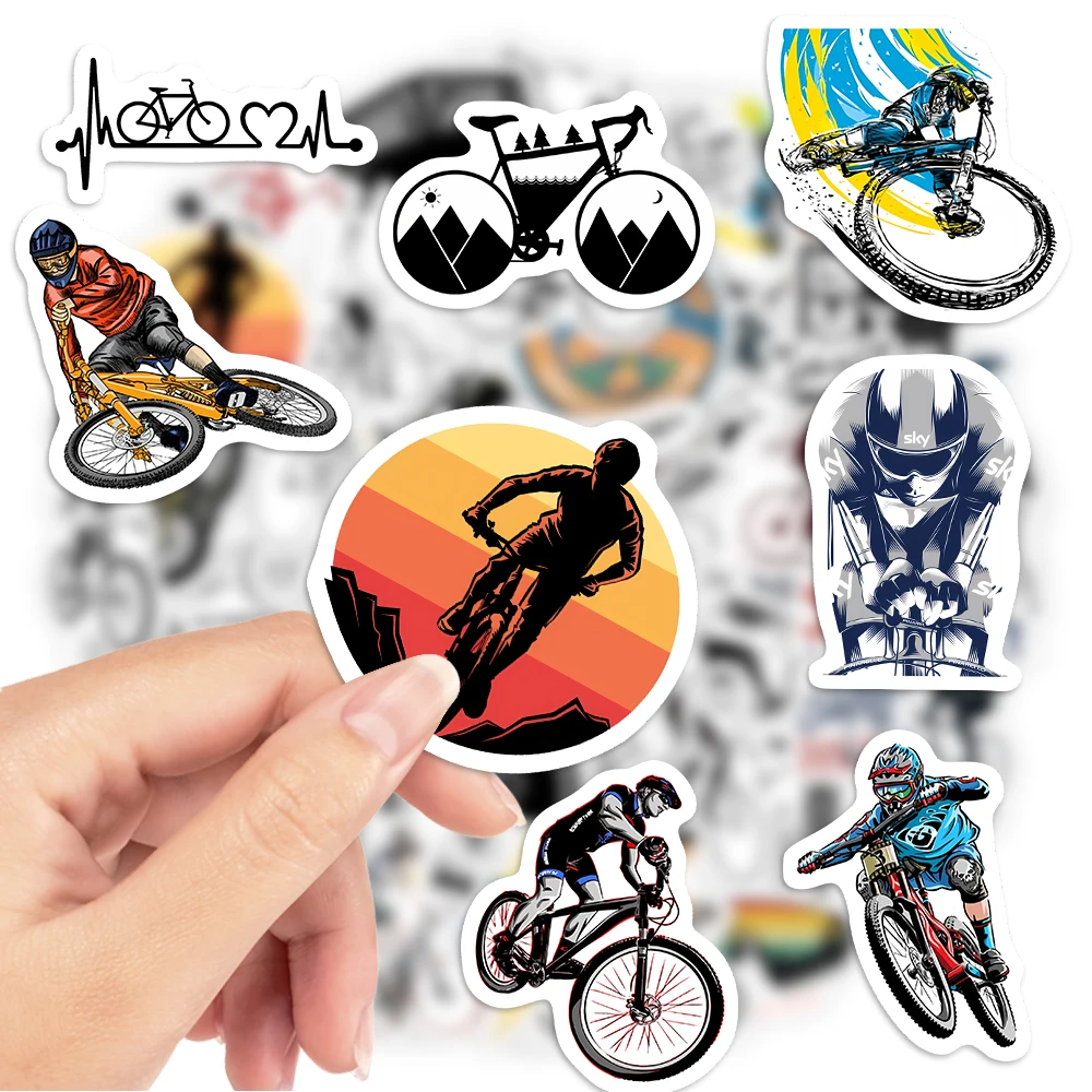 MTB Mountain Bike Stickers Bicycle DIY Kids Gift Toys Decoration Decal for Laptop Phone Bottle Scrapbook Journal Waterproof