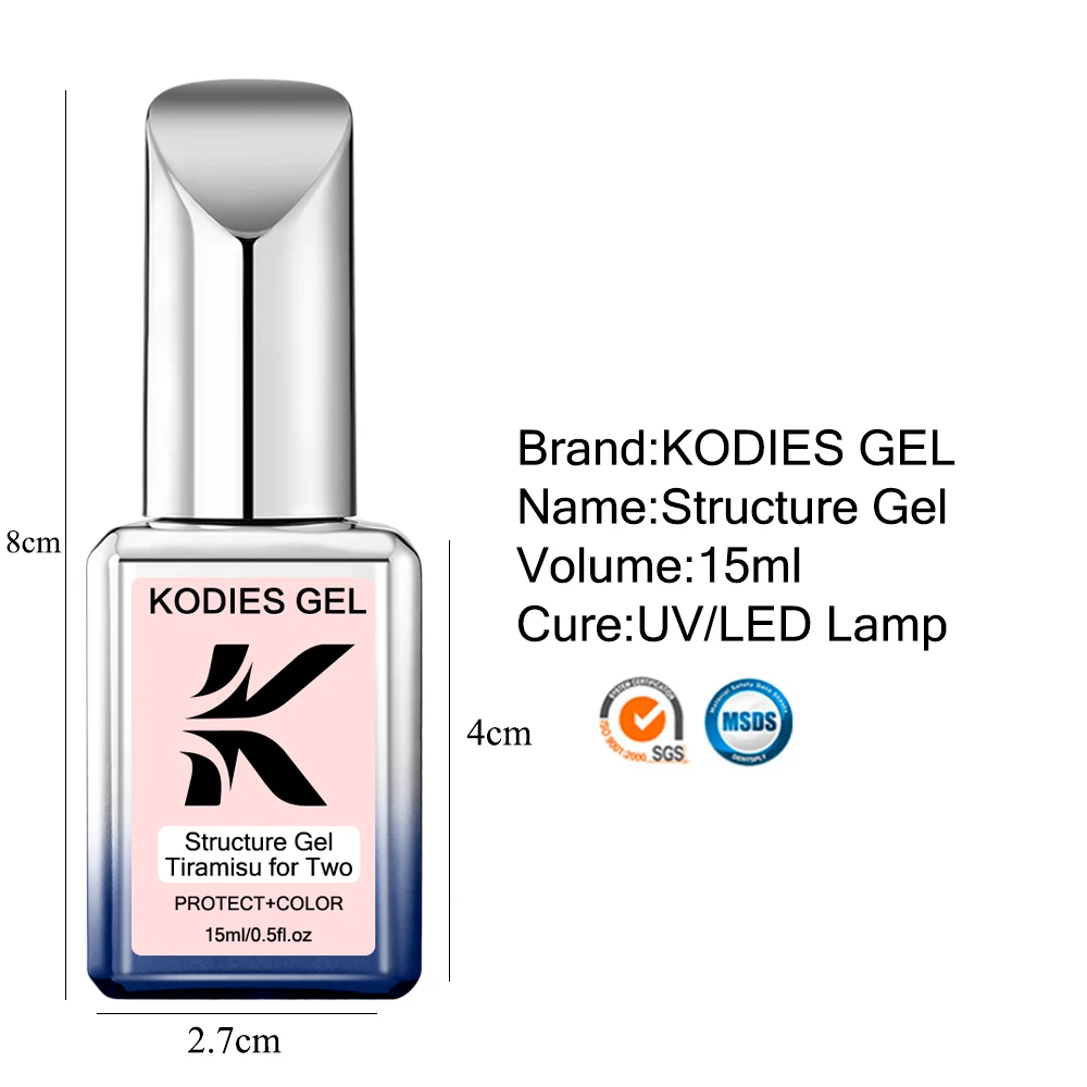 KODIES GEL Natural Rubber Base Color Gel Nail Polish 15ML UV Semi-permanent Varnish Finger Nail Stylist Supplies Manicure Lak