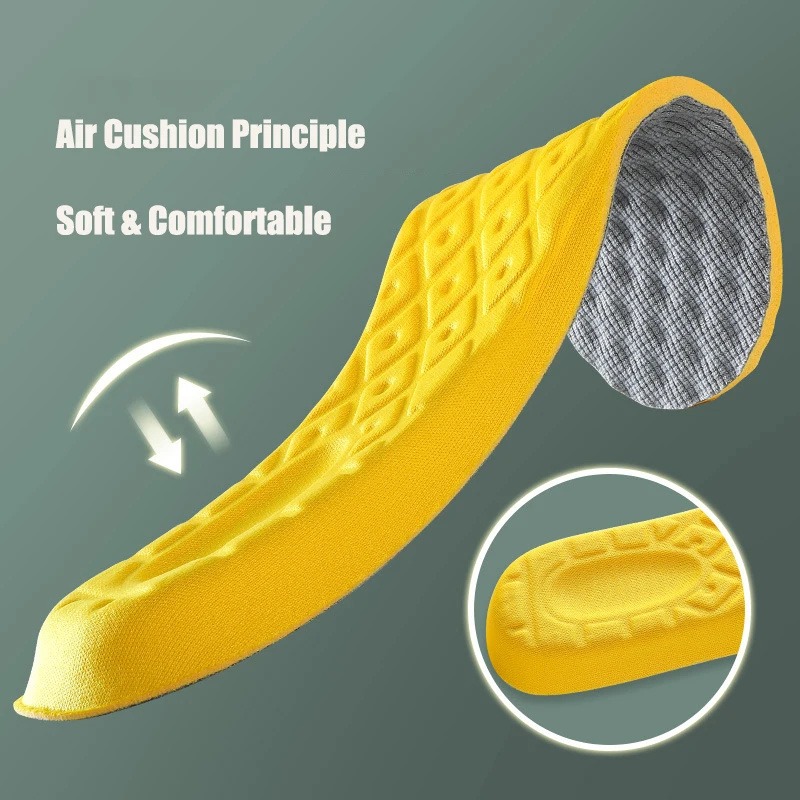 Shoe Inserts Pad Stretch Breathable Deodorant Cushion Memory Foam Outdoor Running Insole For Feet Man Women Orthopedic Pad