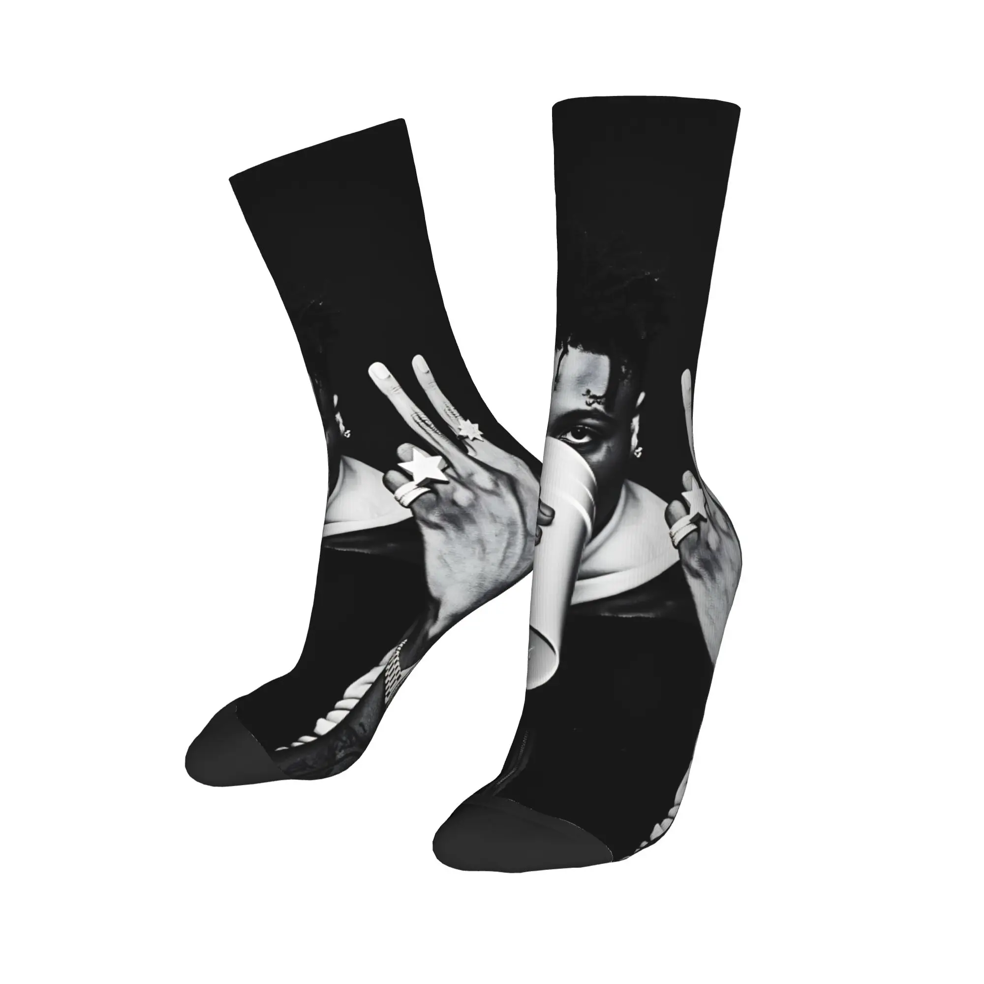 مغني الراب الصبي الصغير أبدا كسر مرة أخرى جولة ماسا 2025 طباعة الجوارب المضادة للانزلاق جوارب الرجال الجوارب الناعمة الدافئة الشتاء الجوارب