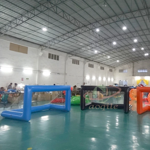 

High Quality Floating Aqua Sport inflatable water polo goal For lake pool equipment