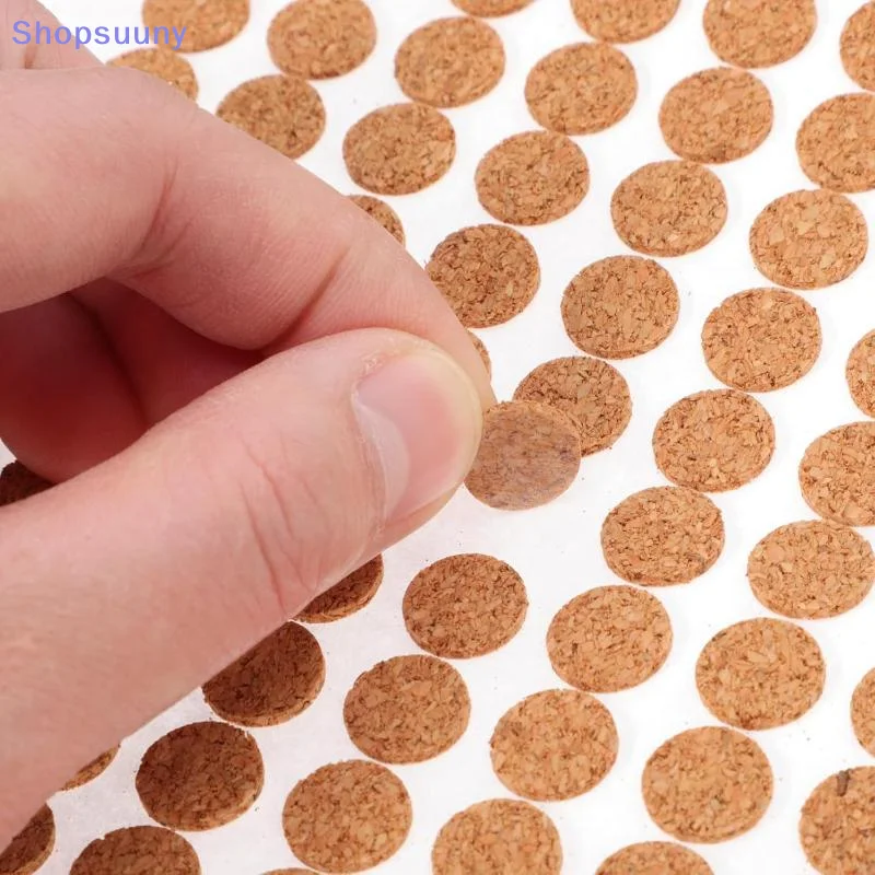 [SU]1000Pcs/Roll Anti Slip Cork Pads Adhesive Cork Rounds For Plant Pot Coasters Cabinet Bumpers Floor Protector[SU]