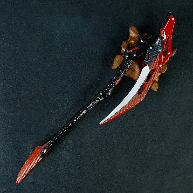 28cm Reaper Sickle Anime Figure Game Peripheral Metal Model Craftsmanship Desktop Decoration Ornaments Birthday Gift Toys