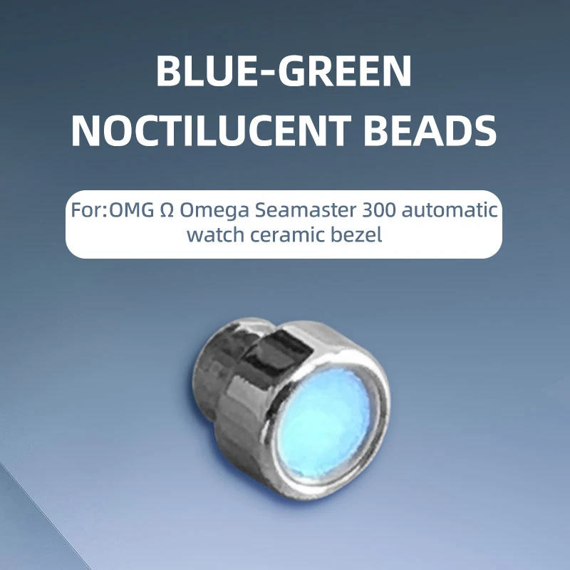 Sapphire Ceramic Bezel blue-green Luminous Bead for OMG Ω Omega Seamaster Diver 300M Watch