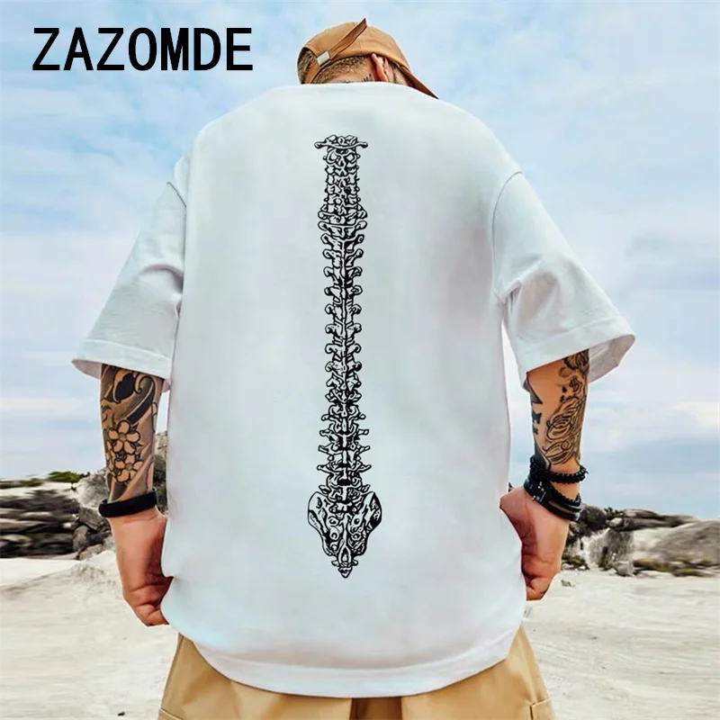 

ZAZOMDE Streetwear Hip Hop T Shirt Men Clothes Oversized T Shirt Vintage Punk T Shirt New Gothic Print Loose Tshirt Streetwear