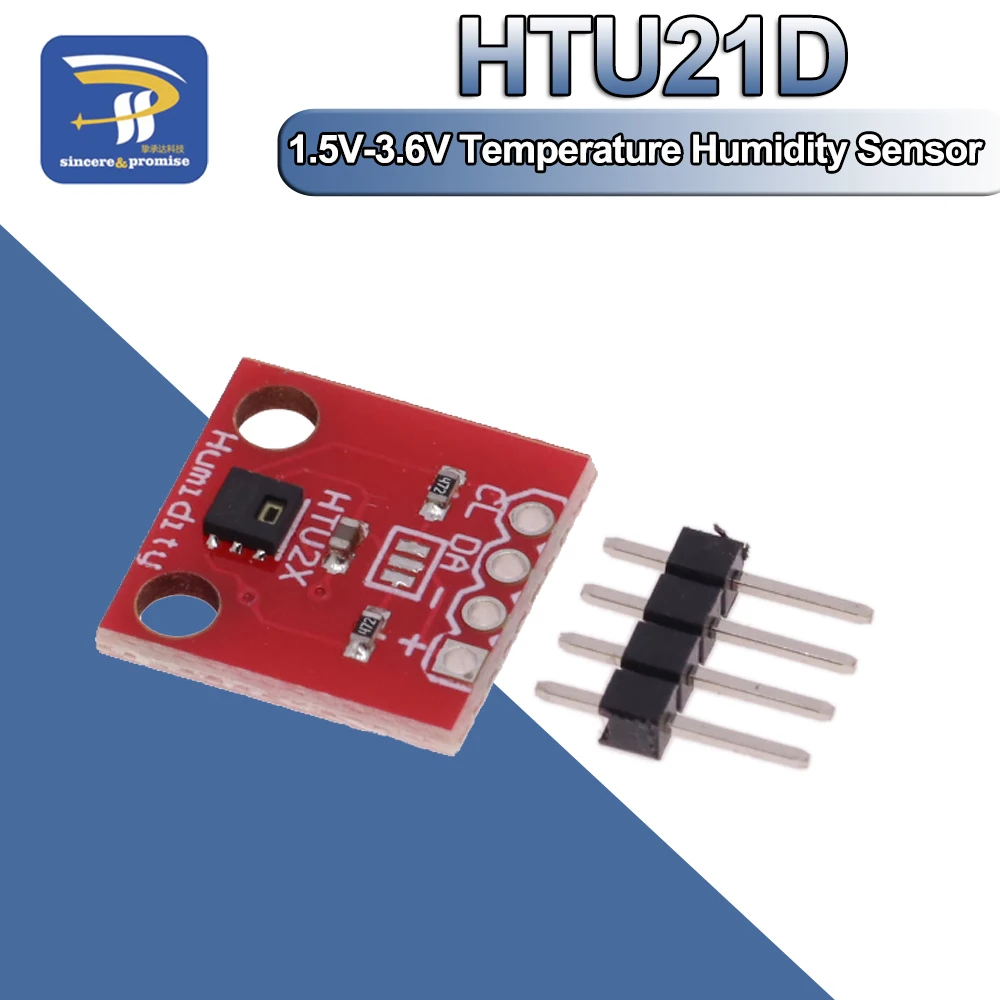 Temperature Humidity Sensor 1.5V-3.6V GY-213V-HTU21D HTU21D I2C Replace SHT21 SI7021 HDC1080 Module