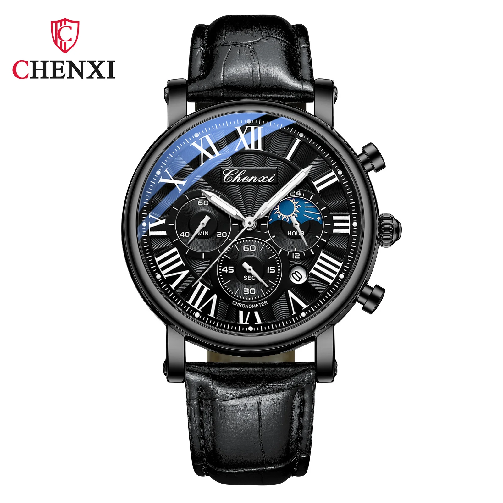 Men's Quartz Watch, Fashion Business Multi-function Analog Dial