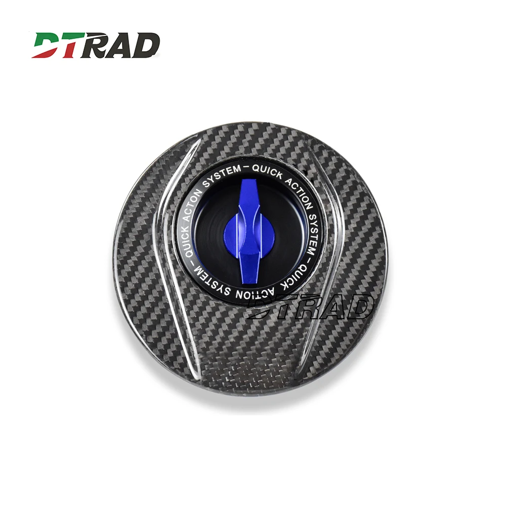 For Kawasaki Ninja ZX6R ZX 6R 2007-2017 Keyless Motorcycle Carbon Fiber Quick Release Fuel Gas Tank cap Oil Petrol Cover