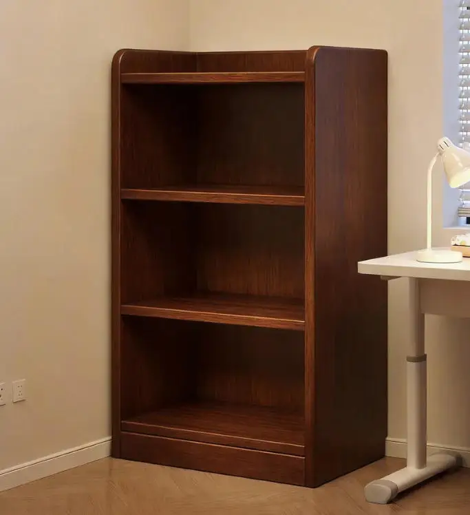 Freestanding Solid Wood Bookshelf with Storage Cubes, Wall-Mounted Style Organizer for Living Room, Kids’ Room, and Home Storage
