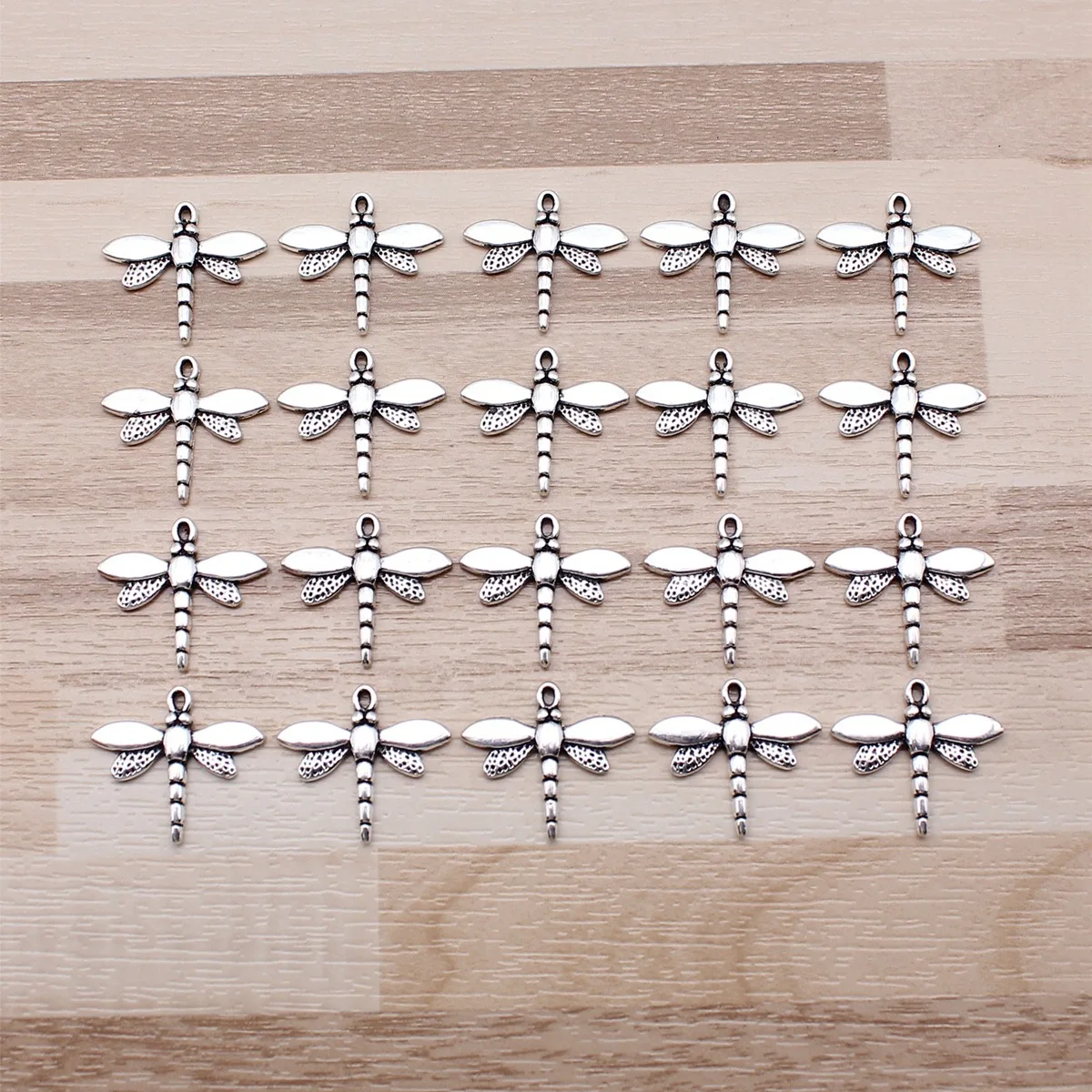 IFOCUS 20pcs/Lot Dragonfly Charms For DIY Jewelry Making Zinc Alloy 18x16mm/0.71x0.63inch
