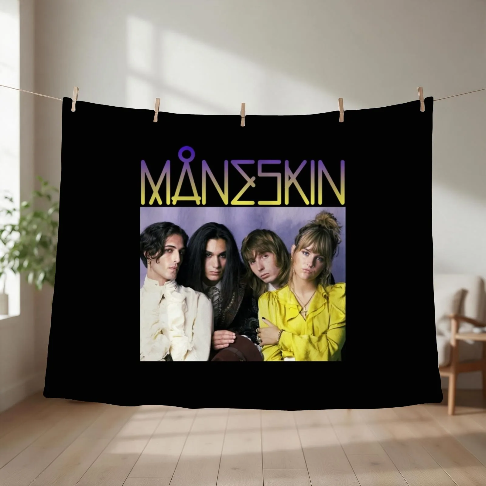 Maneskin Throw Blanket couch cozy soft plush fuzzy picnic outdoor blanket