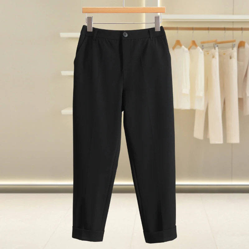 กางเกงลำลองผู้หญิงทรงสลิม รุ่น Commute Sle ปลายขาจั๊ม ขายาว แบรนด์แฟชั่น สีน้ำเงิน สำหรับฤดูใบไม้ร่วง ผลิตจากผ้าโพลีเอสเตอร์ผสม