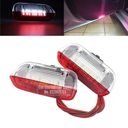 2x 18LED Car Door Warning Lights Welcome Projector LampsFor VW Passat B6 B7 CC Golf 6 7 Jetta MK5 MK6 Tiguan Scirocco Superb EOS