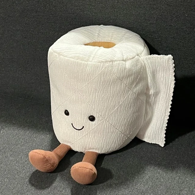 Cute Toilet Paper Shaped Doll Roll Paper Creative Funny Cute Doll Pendant Plush Toy Gifts Cute Model Home Decoration Gifts