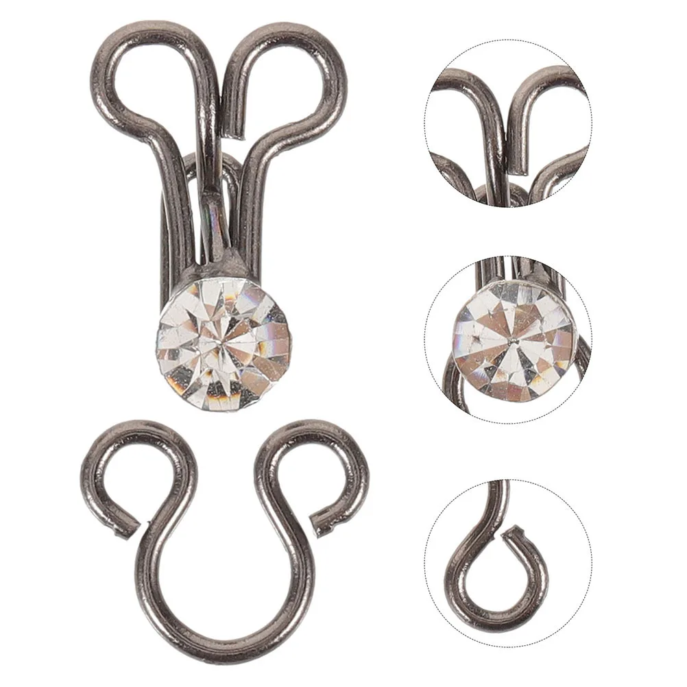 

30Pcs Precision Hook and Eye Closure Metal Sewing Fasteners for Bras Trousers Skirts Secure Garment Clasps