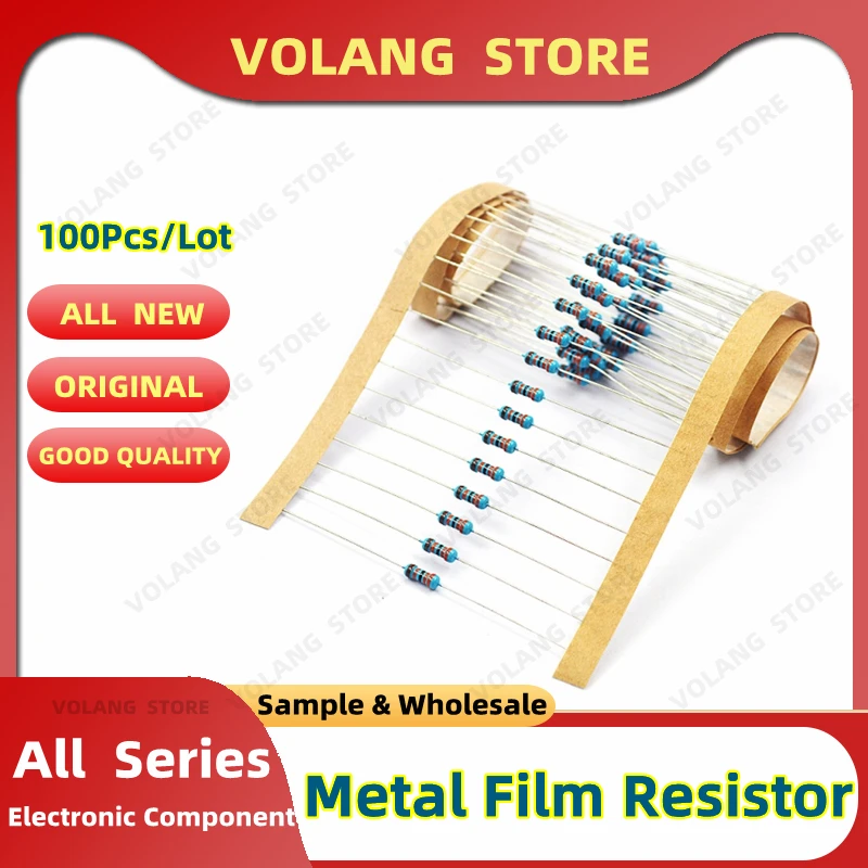 

2600PCS/Lot 1/4W 130 Values *20pcs 0.25W 1% Metal Film Resistors 1R-3M Assorted Pack Kit Set Lot Assortment Fixed Resistor