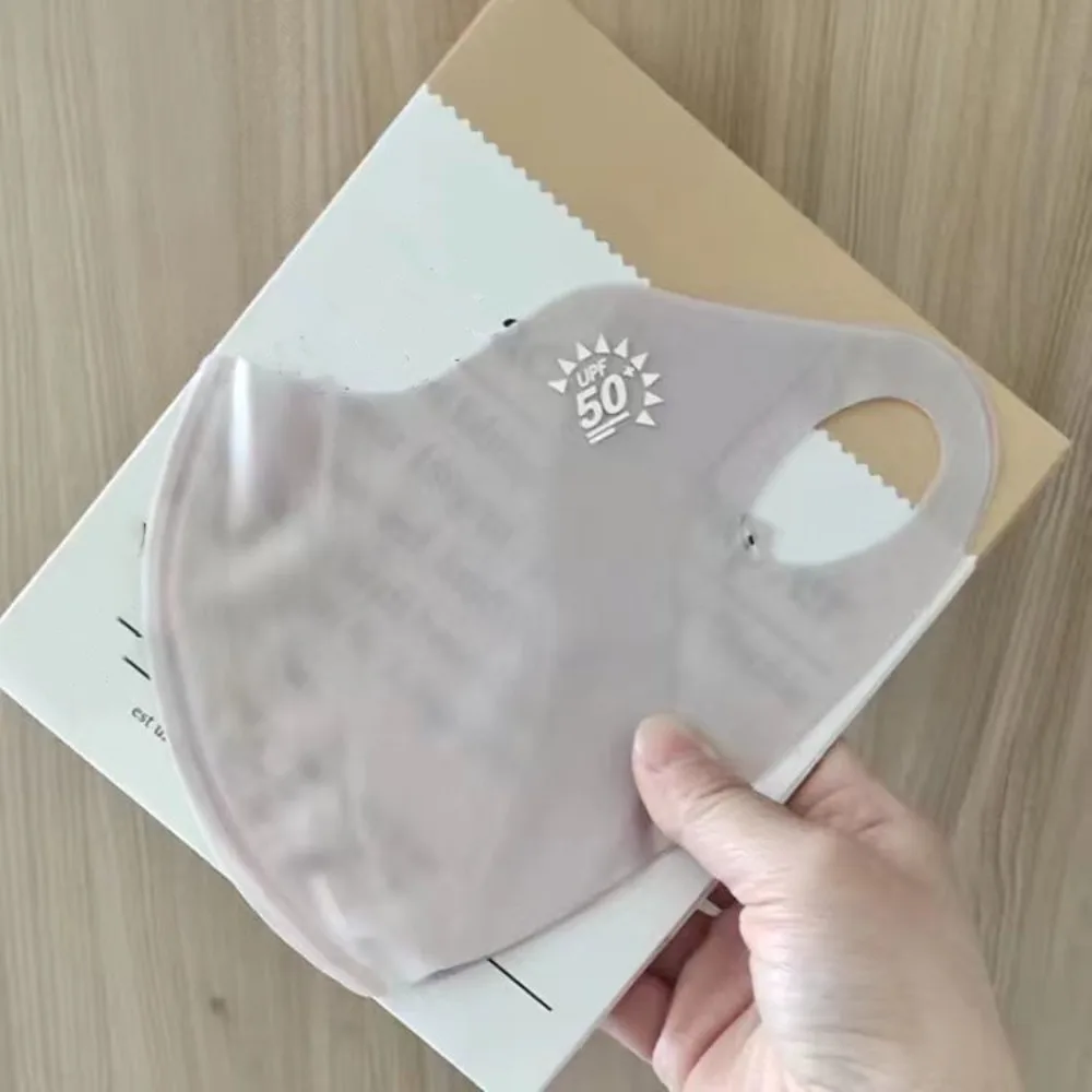 หน้ากากผ้าไหมน้ำแข็งกันยูวีขายดีหน้ากากบังแดดระบายอากาศได้ป้องกันละอองเรณูแบบบางมากผ้าคลุมหน้ากีฬากลางแจ้ง