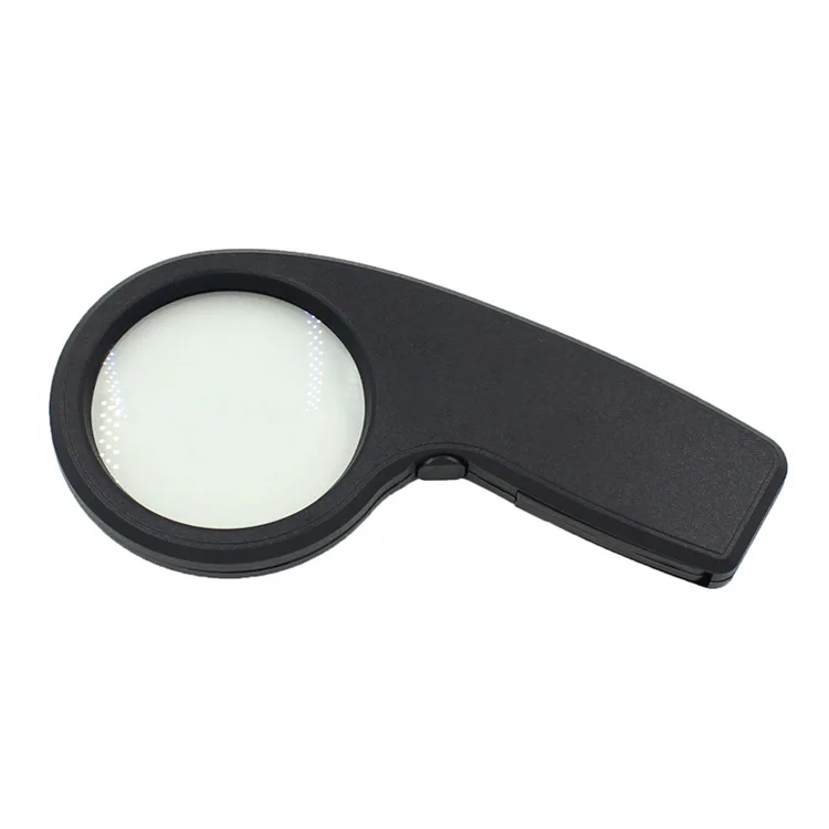 Imagem -02 - Lupa Lupa com Luz Led Lupa de Bolso Portátil 50 mm Jóias Leitura Lupa 4x