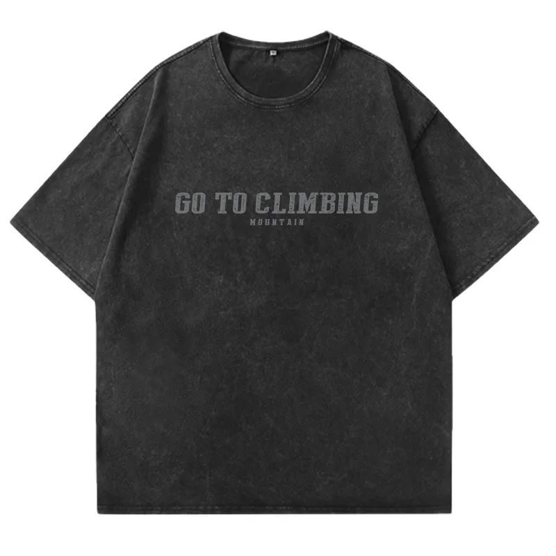 

Trendy Brand Men's Loose Plus Size Washed Cotton Summer New Style Old Trendy T-Shirt Plus-Size Short-Sleeved