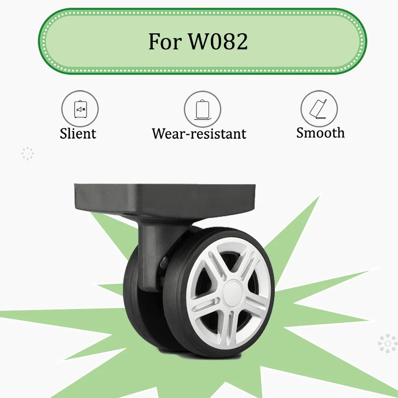 

For W082 Luggage Trolley Castor Wheel Accessory Kit - Includes Anti-Loosening Screws + Installation Tools Silent and Smooth